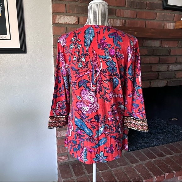 Soft Surroundings Samara Embellishef Paisley Beaded Tunic Sz M PETITE - Picture 7 of 9